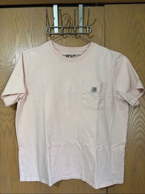 Carhartt Short-Sleeve Pocket T-Shirt in Pale Pink loose fit women’s XXL
